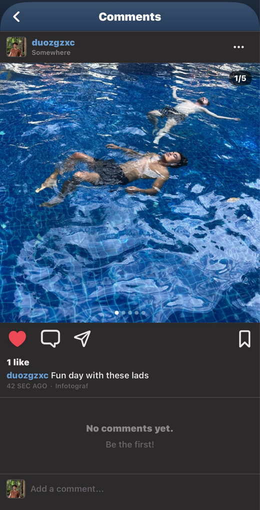 Infotograf multi-photo carousel post with swipeable images